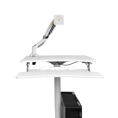 Mobile WHEELY Sit Stand Desk Work Station 710mm FDS108