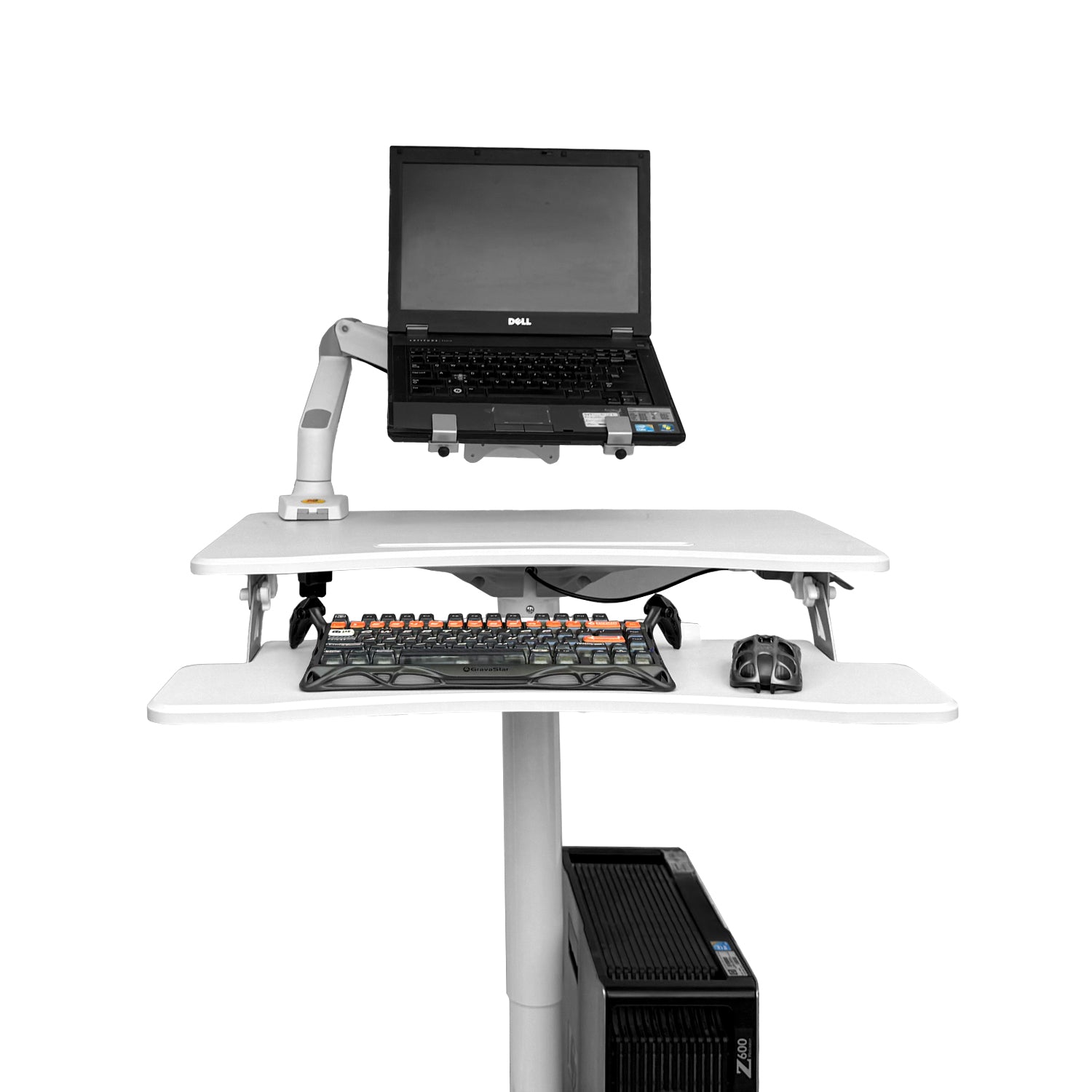 Mobile WHEELY Sit Stand Desk Work Station 710mm FDS108