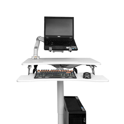 Mobile WHEELY Sit Stand Desk Work Station 710mm FDS108