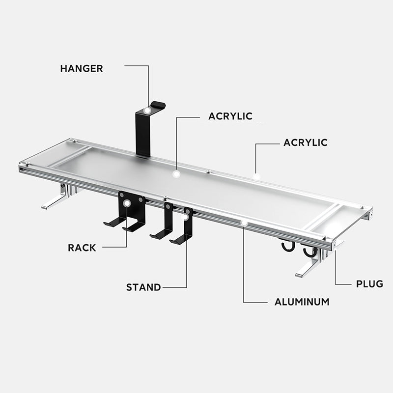 Ergonomic Monitor Riser with RGB Lighting Acrylic Aluminum Height Adjustable Dual Monitor Stand