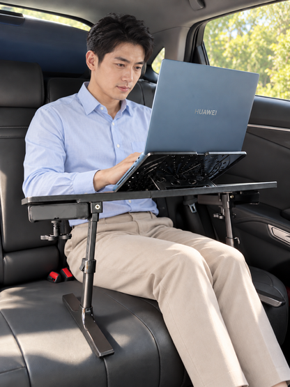 NEWTRAL Pro Laptop Table for Chair – Black | Adjustable Ergonomic Laptop Desk with Detachable Legs, Cup Holder & Monitor Mount