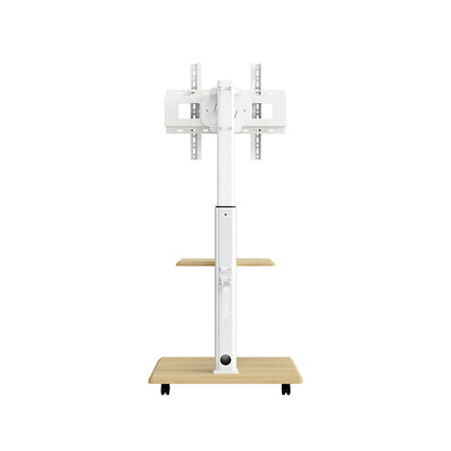 TV Cart with Shelf | Swivel, Height Adjustable, Fits 26-65 Inch TVs 40kg Capacity DZXZSY-05G