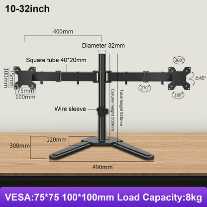 Vbase dual Monitor Desk Mount stand rotation 10 to 32 inch dz18