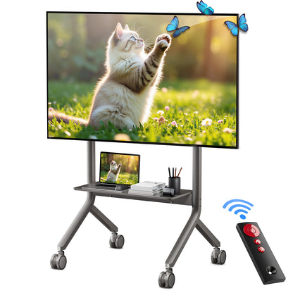 2026 NB P150 Electric Motorized Mobile TV Cart for 65-90" Screens Touch Panels