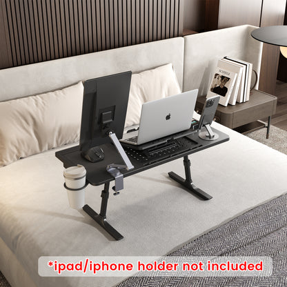 NEWTRAL Pro Laptop Table for Chair – Black | Adjustable Ergonomic Laptop Desk with Detachable Legs, Cup Holder & Monitor Mount