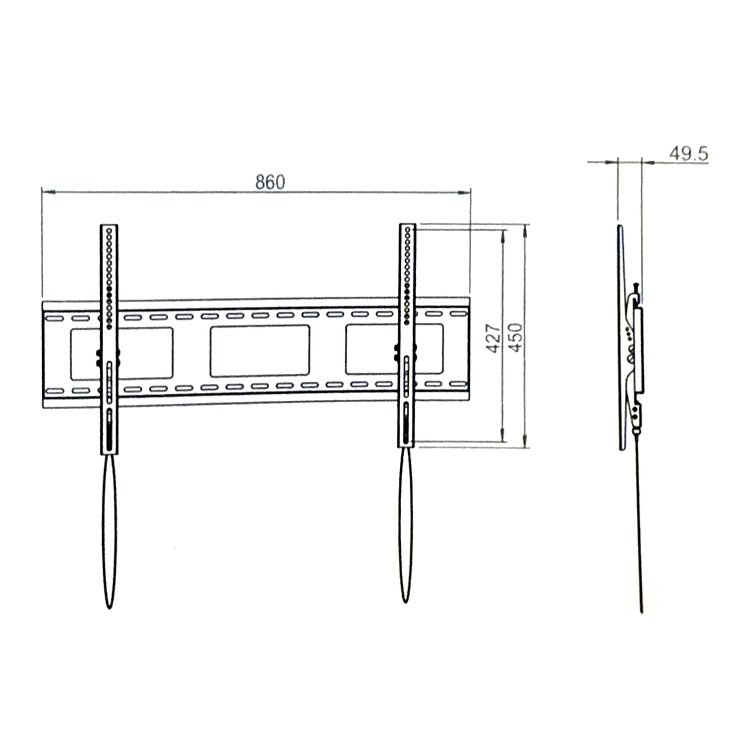 Tilting Fixed Wall Mount Heavy duty for screen 37"-90" T84