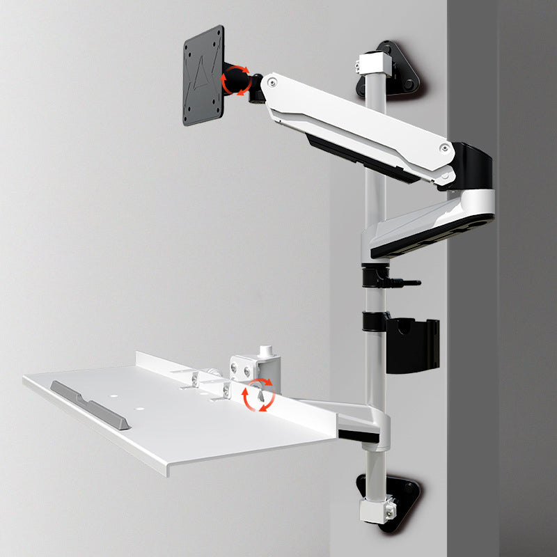Heavy Duty Industrial Column Wall Mount for Monitor and Keyboard Tray FE210