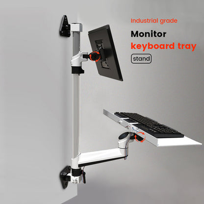 Heavy Duty Industrial Column Wall Mount for Monitor and Keyboard Tray FE210