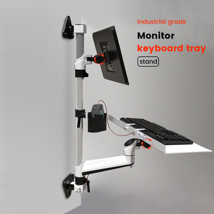 Heavy Duty Industrial Column Wall Mount for Monitor and Keyboard Tray FE210