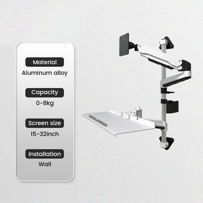 Heavy Duty Industrial Column Wall Mount for Monitor and Keyboard Tray FE210