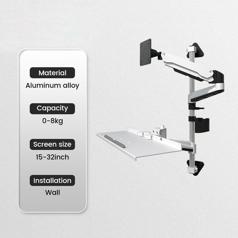 Heavy Duty Industrial Column Wall Mount for Monitor and Keyboard Tray FE210