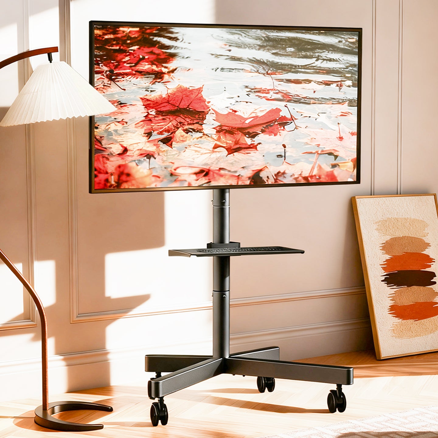 Mountech RollingView Tv Monitor Stand With Storage Shelf ct50