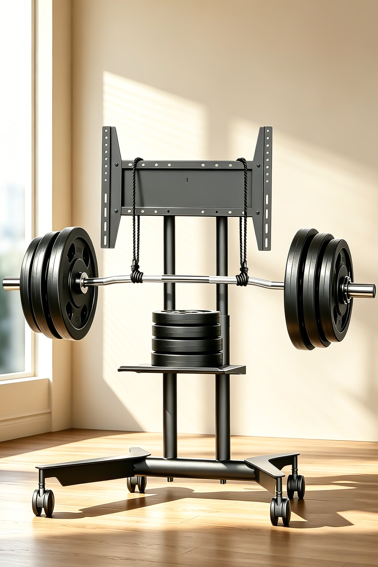 Mountech Mobile TV Cart Heavy Duty with Shelf Tilt and Rotate CT70