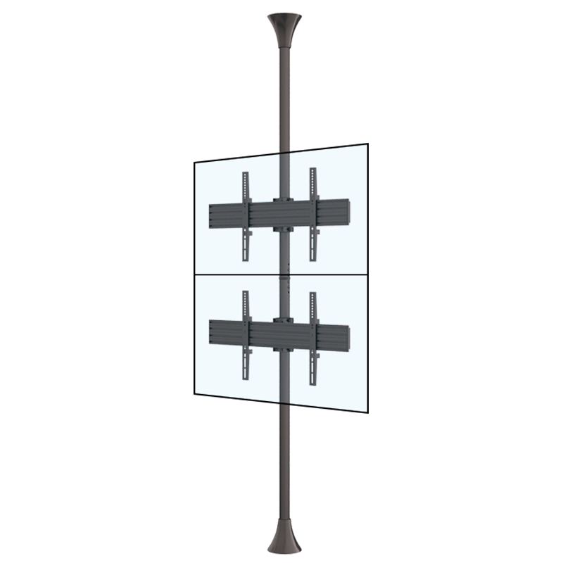 Mountech Floor-to-Ceiling TV Signage Mount Stand – Single, Dual or Back-to-Back | MTECFS11B