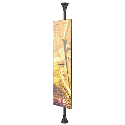 Mountech Floor-to-Ceiling TV Signage Mount Stand – Single, Dual or Back-to-Back | MTECFS11B
