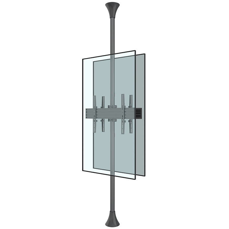 Mountech Floor-to-Ceiling TV Signage Mount Stand – Single, Dual or Back-to-Back | MTECFS11B
