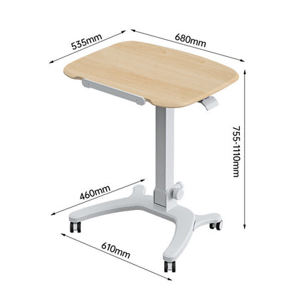 Mobile WHEELY Sit Stand DeskFoldable680X535MM Timber Look Desktop FA106lwoow