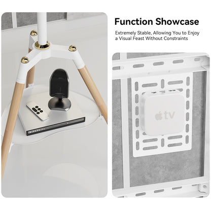Iron tray style with four-legged beech wood stand Mount Bracket