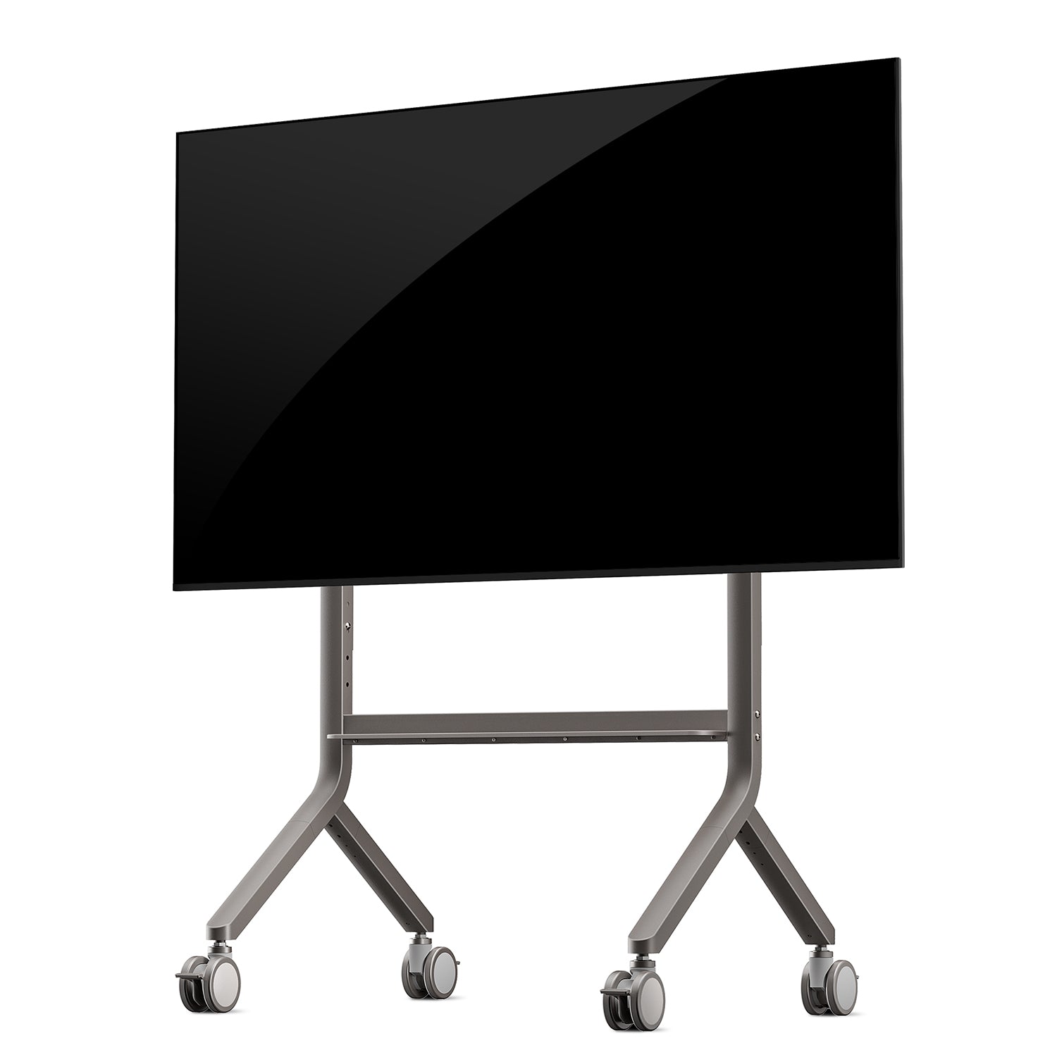 2026 NB P100 Height Adjustable Mobile Cart 65"-90" Large Screen Mobile Stand