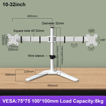 Vbase dual Monitor Desk Mount stand rotation 10 to 32 inch dz18