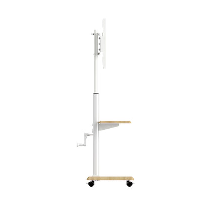 TV Cart with Shelf | Swivel, Height Adjustable, Fits 26-65 Inch TVs 40kg Capacity DZXZSY-05G