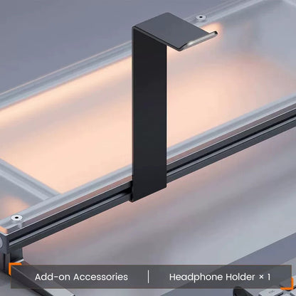 Ergonomic Monitor Riser with RGB Lighting Acrylic Aluminum Height Adjustable Dual Monitor Stand