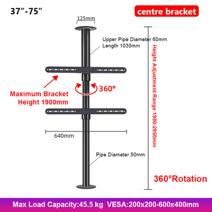 Axis Pro Floor to Ceiling TV Pole Bracket Mount Heavy Duty