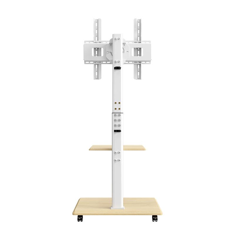 Floor TV Cart with Shelf | Swivel, Height Adjustable, Fits 26-65 Inch TVs, 40kg Capacity XZZDTP-05G