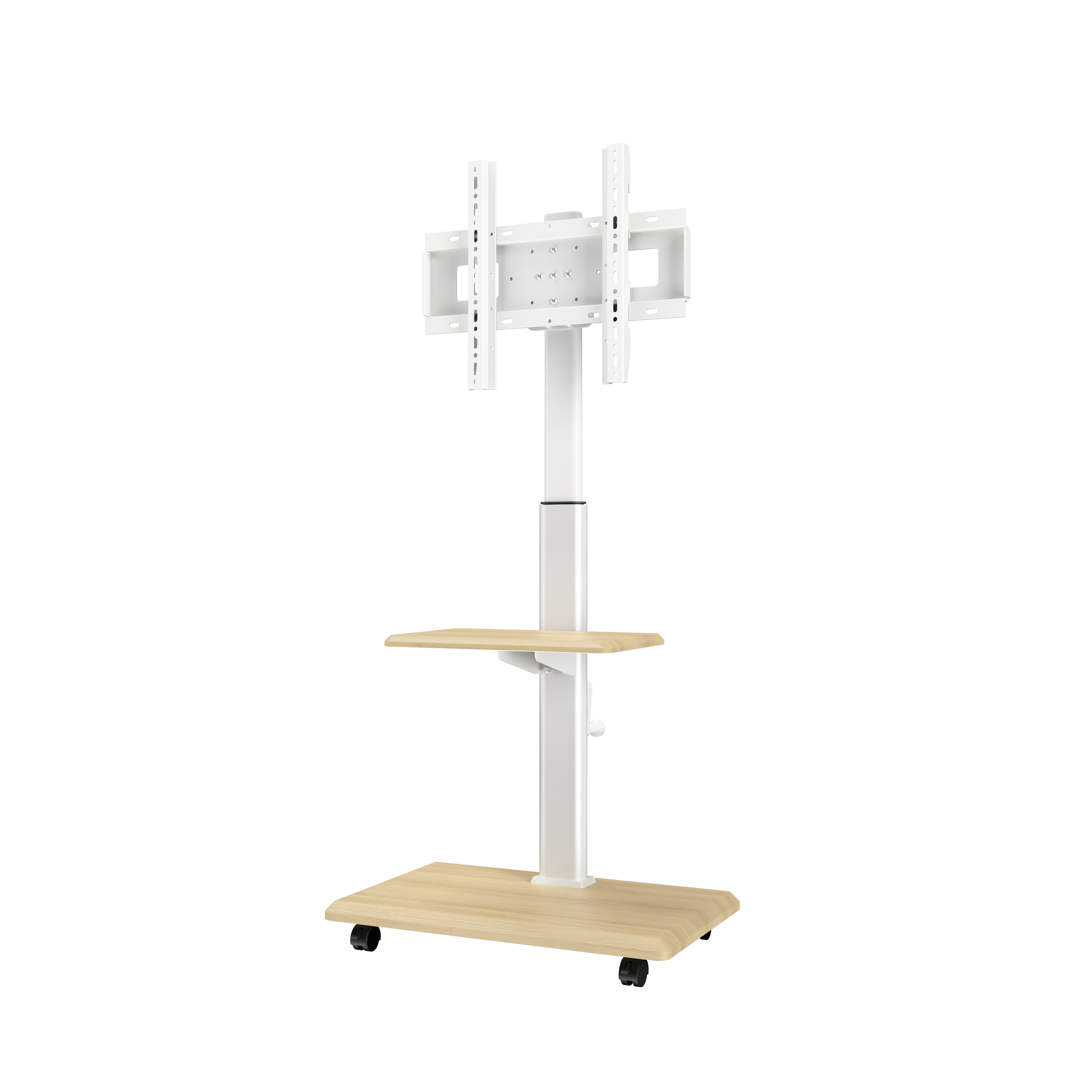TV Cart with Shelf | Swivel, Height Adjustable, Fits 26-65 Inch TVs 40kg Capacity DZXZSY-05G