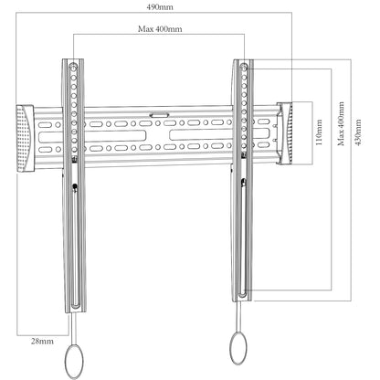 Fixed wall bracket mount with quick lock system 23-60inch PLB-1221C