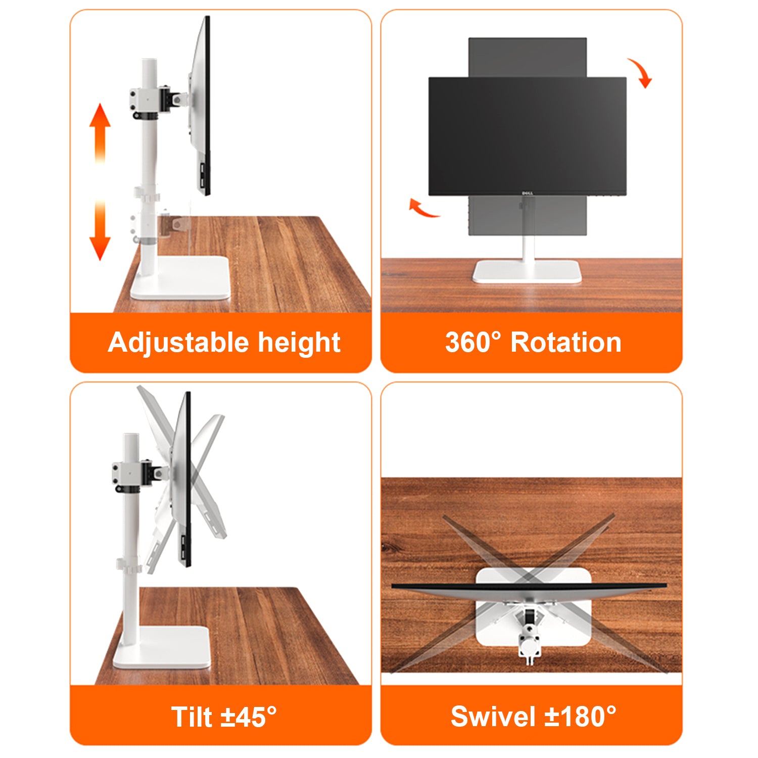 Steelbase Monitor Mount desk stand rotating 14 to 43 inch