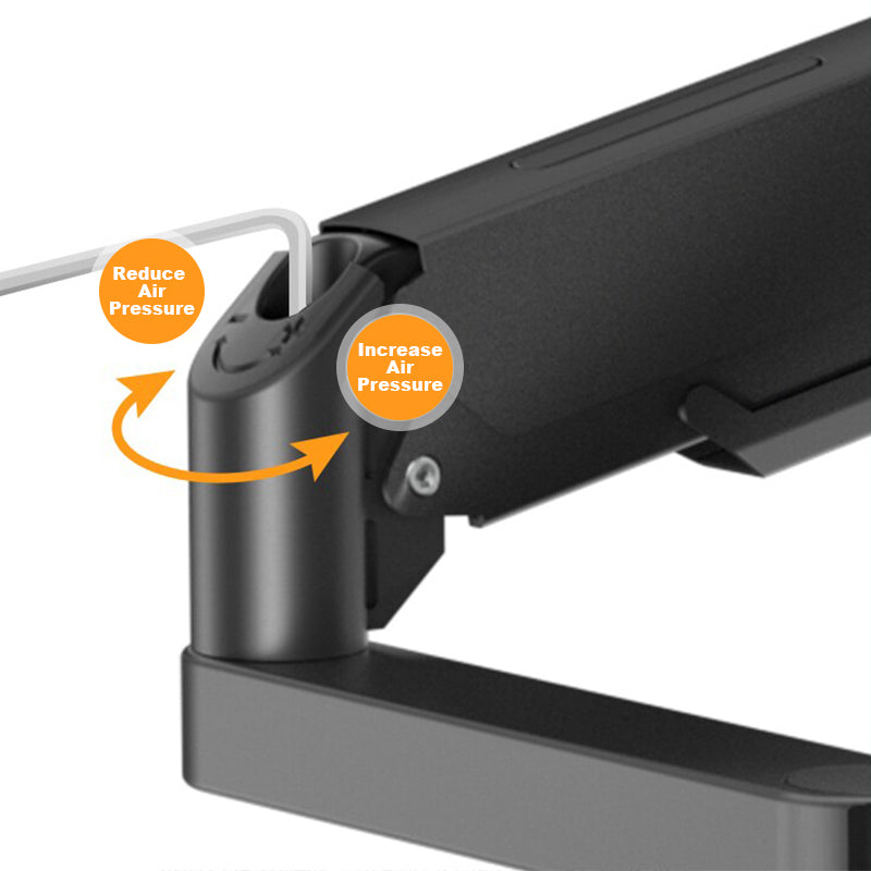 Extra Long Single Monitor Gas Spring Desk Mount Arm Full Motion Adjustable Stand 785mm