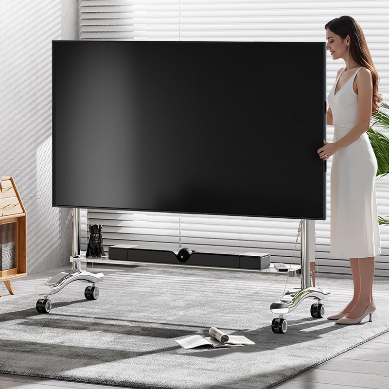 Glowing Large Screen Mobile TV Stand Cart Mount Bracket with LED 60 to 110 inch