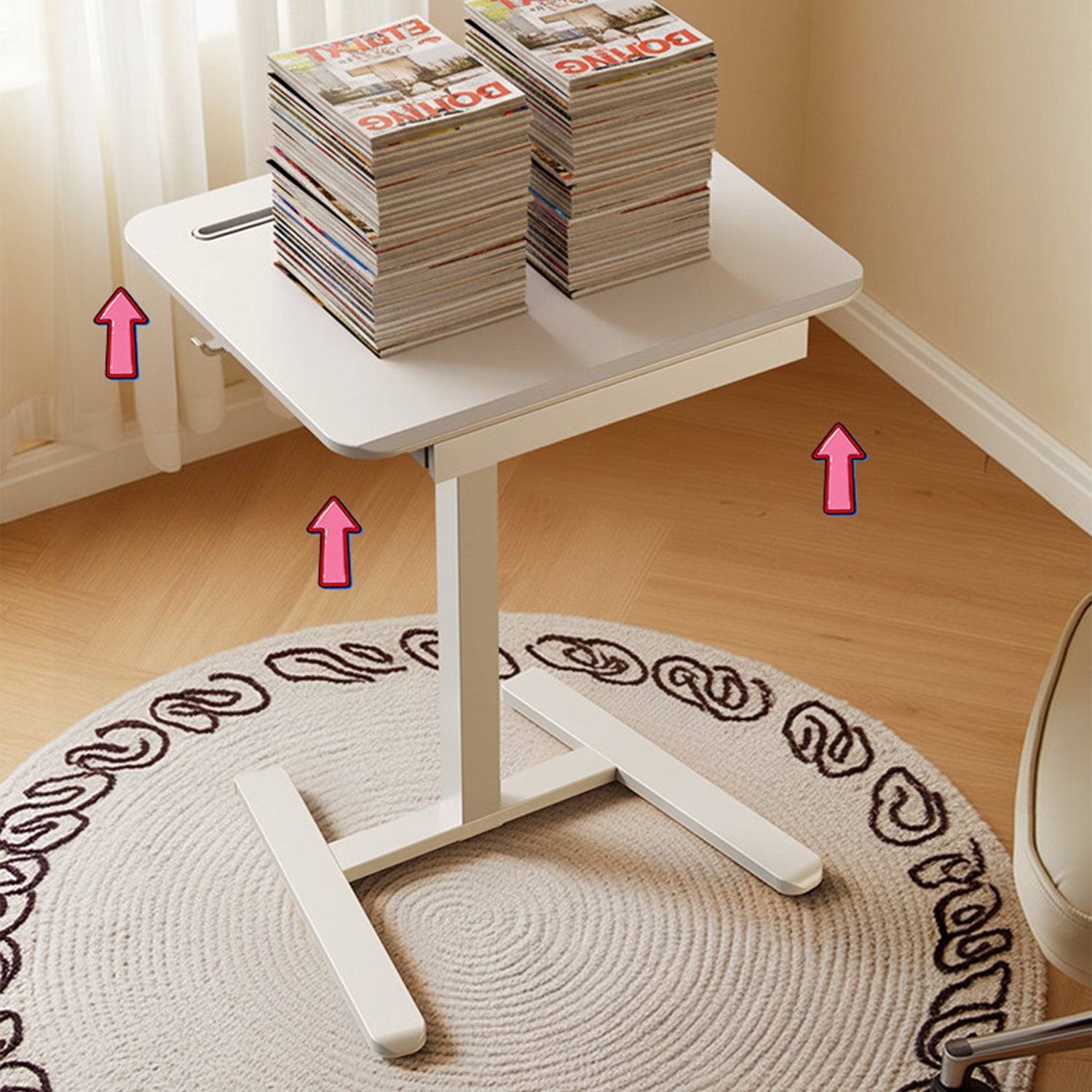 Mobile WHEELY Sit Stand Desk 600X500MM FA122ww