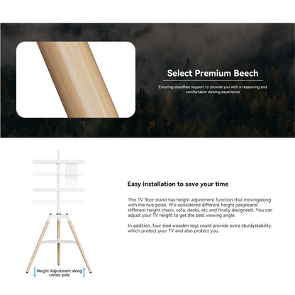 Iron tray style with four-legged beech wood stand Mount Bracket