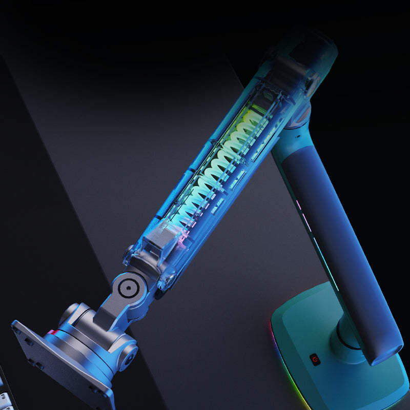 GREEN RGB LIGHT Gaming Monitor Arm for Flat/Ultrawide/Curved Mount k5