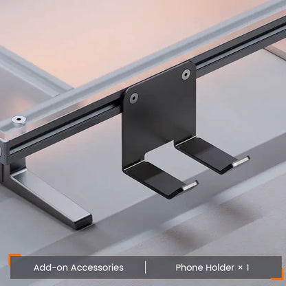 Ergonomic Monitor Riser with RGB Lighting Acrylic Aluminum Height Adjustable Dual Monitor Stand