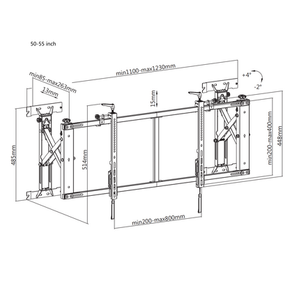 Mountech Premium Quick Assembly Video Wall Mount TV WALL Pop Out MTLWMP12 ETA 10.20