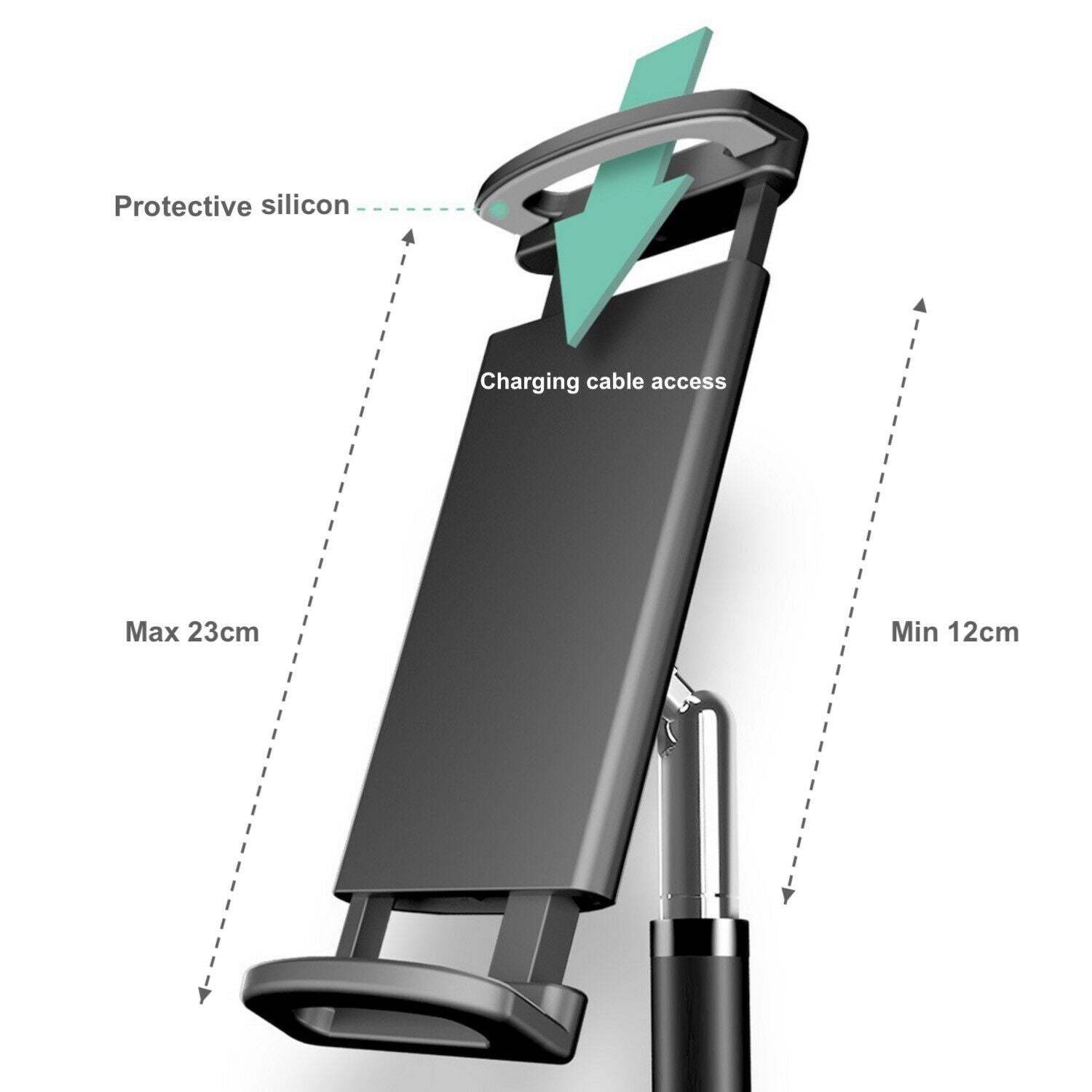 GKU iphone ipad Kindle Tablet Holder Stand Compatible All Models 4" To 13.5"