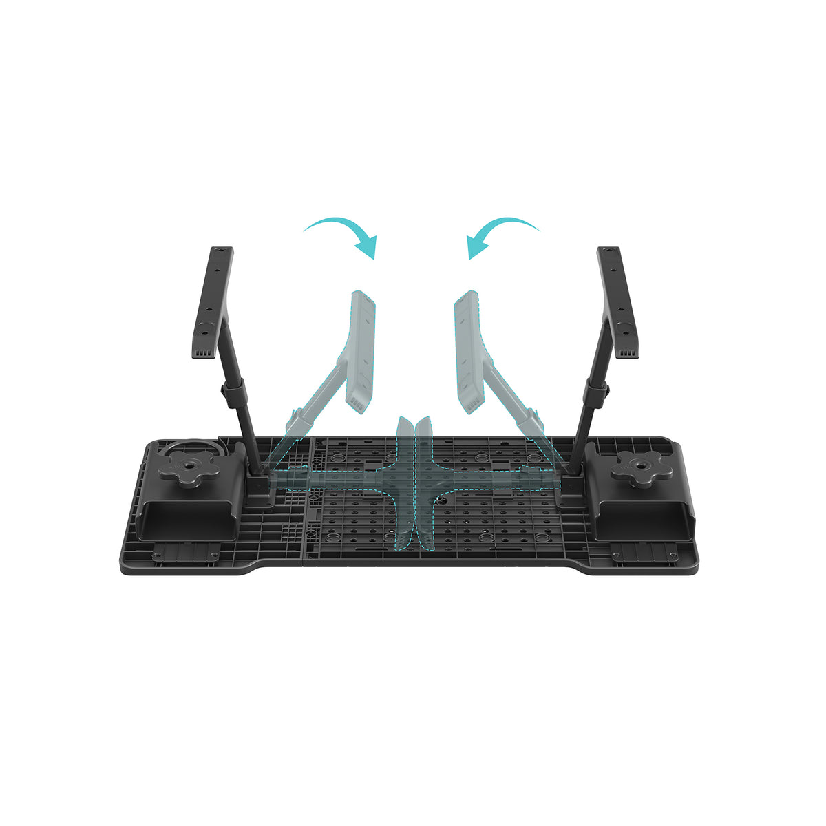 NEWTRAL Pro Laptop Table for Chair – Black | Adjustable Ergonomic Laptop Desk with Detachable Legs, Cup Holder & Monitor Mount