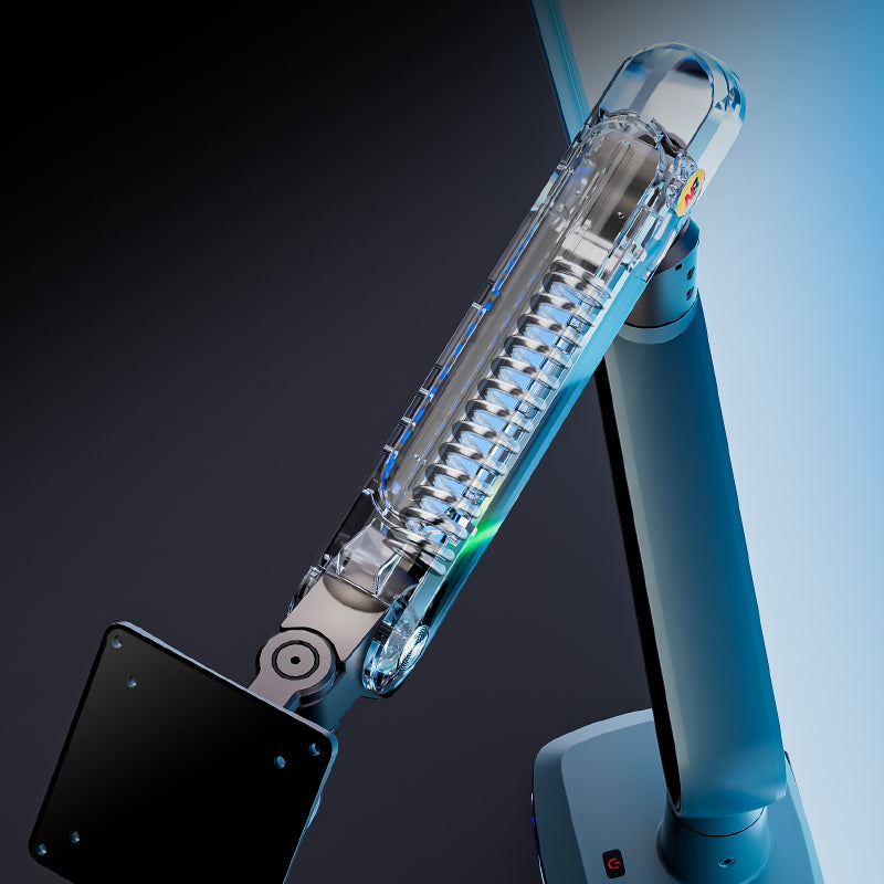 RGB LIGHT Gaming Monitor Arm for Flat/Ultrawide/Curved Mount V6