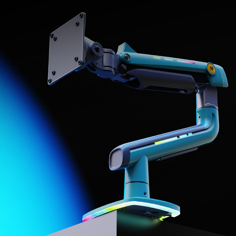 GREEN RGB LIGHT Gaming Monitor Arm for Flat/Ultrawide/Curved Mount k5