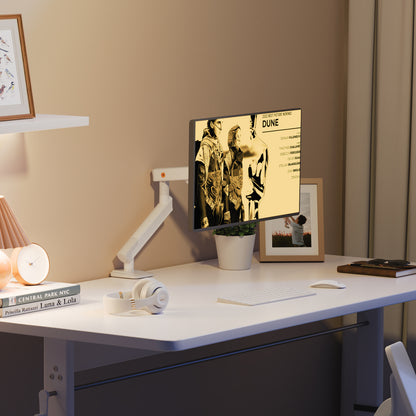 NB Mechanical Spring Monitor Arm | Full Motion Adjustable Desk Mount Bracket for 17-32 Inch Screens, VESA Compatible, Ergonomic, Gas Spring Alternative