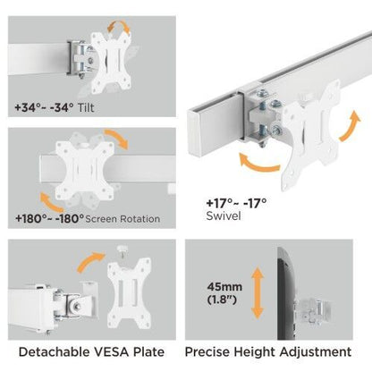 Mountech Multi Display Aluminum Monitor Arms Mount Heavy Duty Articulating 6 screens