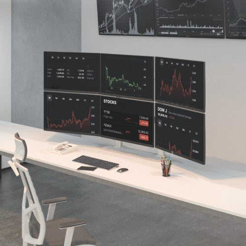 Mountech Multi Display Aluminum Monitor Arms Mount Heavy Duty Articulating 6 screens