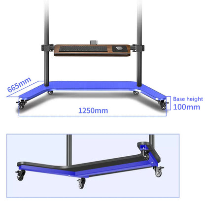 Multiple screen Stand Cart Mount Bracket  trolley gas arm metal