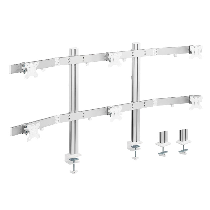 Multi Display Aluminum Monitor Arms Mount Heavy Duty Articulating 6 sc