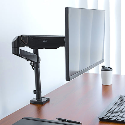 GKU LCD Monitor Desk Mount - ProRiser V1 Gas Spring Fully Adjustable Monitor Arm black