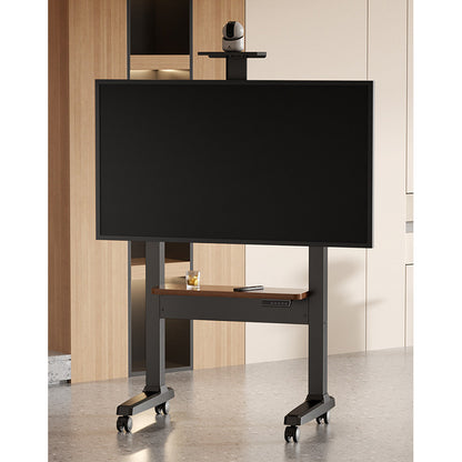 Electric Mobile TV Stand Cart with Universal Wheels & 70kg Max Load