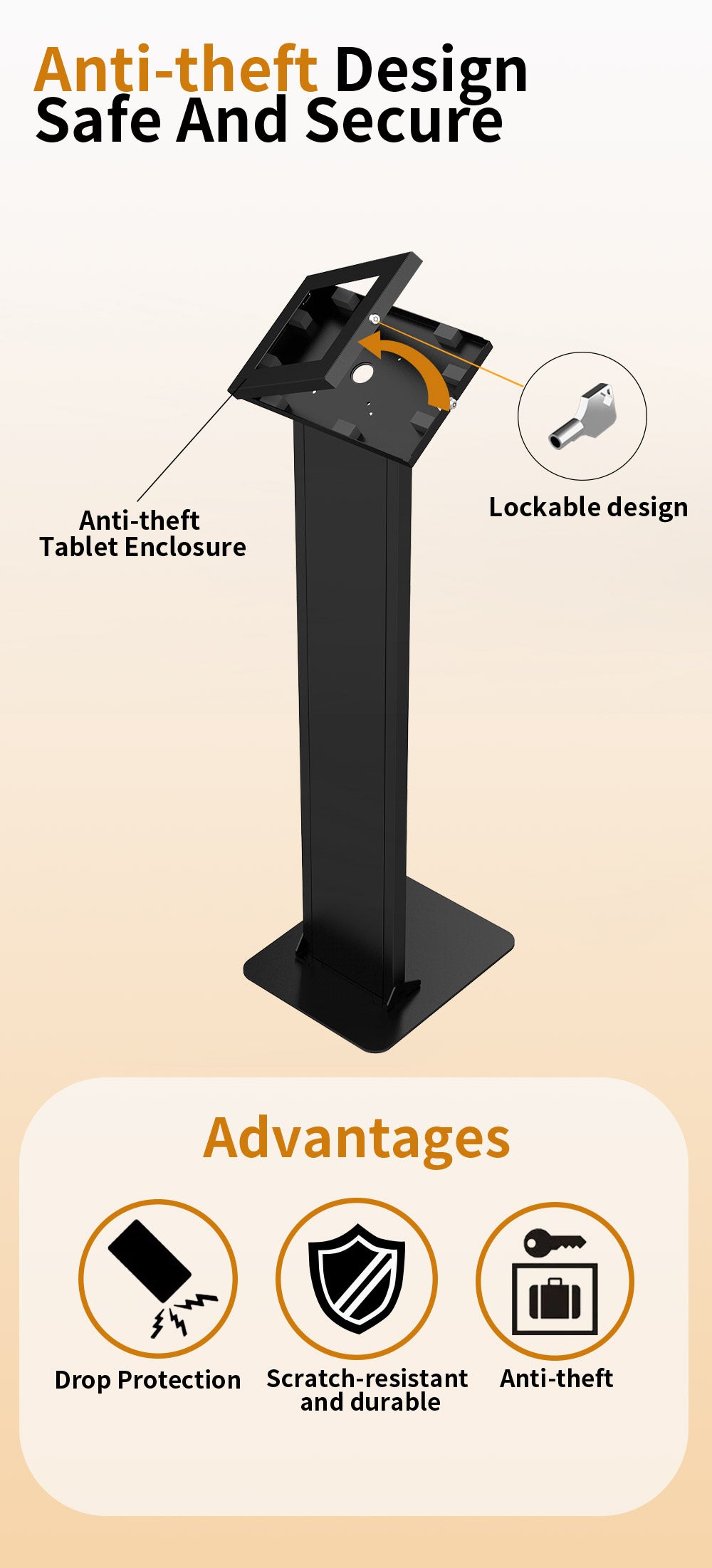 Mountech iPad Floor Security Metal Stand Display Touch IPA8